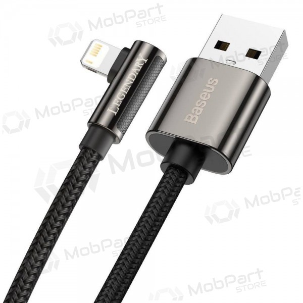 USB kabel Baseus Legend Lightning 2.4A 1.0m (zwart) CALCS-01