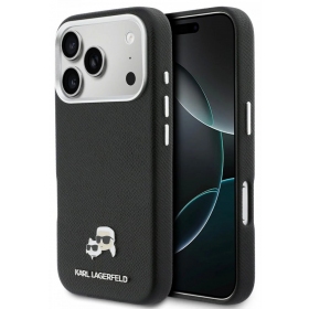 Apple iPhone 17 Pro hoesje - Karl Lagerfeld PU Karl and Choupette Heads Pins MagSafe
