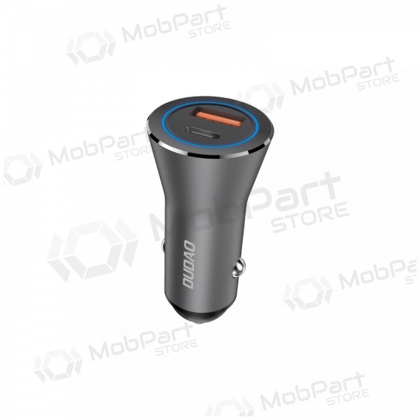Autotelefoonoplader Dudao R4Max 55 W USB-C + USB-A grijs