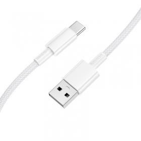 USB-C kabel Borofone BX117 USB-A naar USB-C 1 m wit.