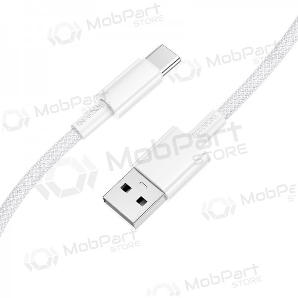 USB-C kabel Borofone BX117 USB-A naar USB-C 1 m wit.