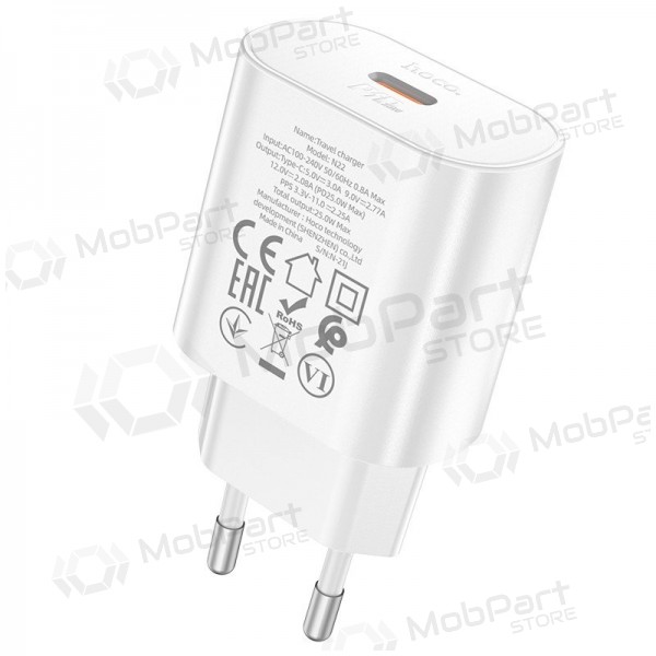 Telefoonoplader Hoco N22 25 W USB-C wit