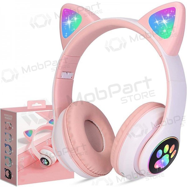 Draadloze Cat Glow on-ear hoofdtelefoon met microfoon USB-C + 3,5 mm