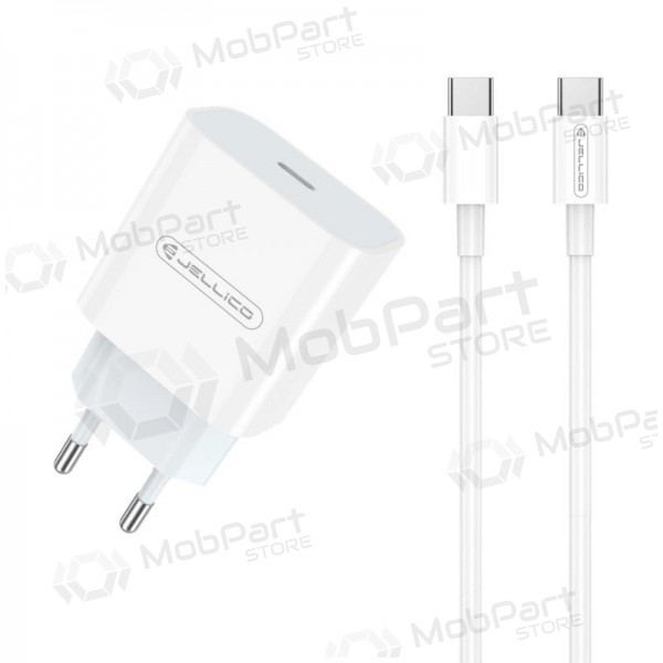 Lader Jellico AK180 20W USB-C + USB-C to USB-C cable 1.0m wit