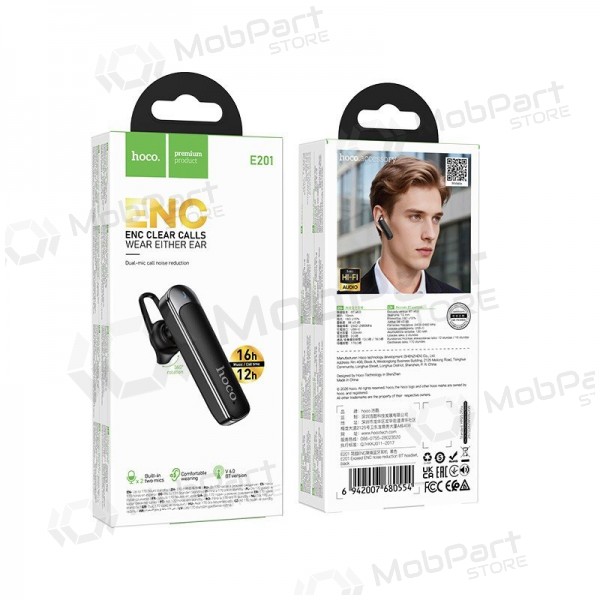 Bluetooth headset Awei VS-6 voor helm USB-C zwart