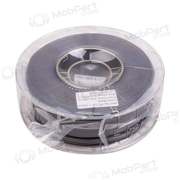 3D-printfilament PETG, 1.75 mm, 1 kg, zwart