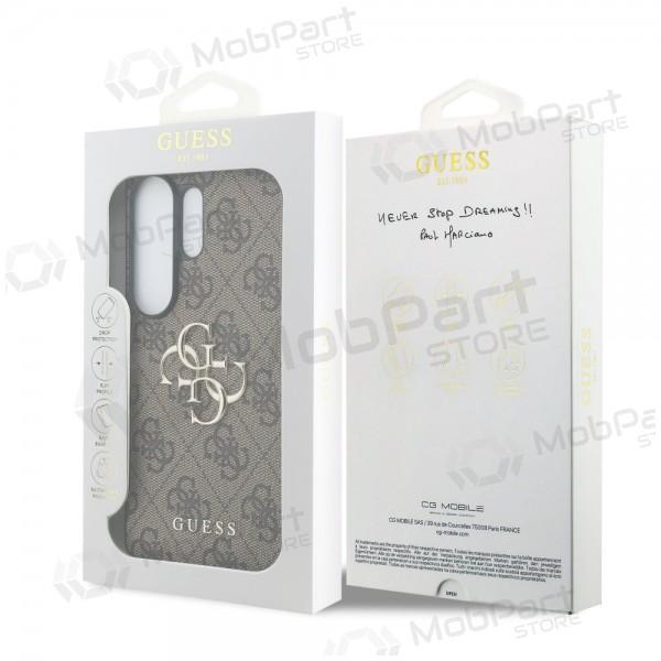 Samsung Galaxy S26 Ultra hoesje - Guess PU 4G Metal Logo (bruin)
