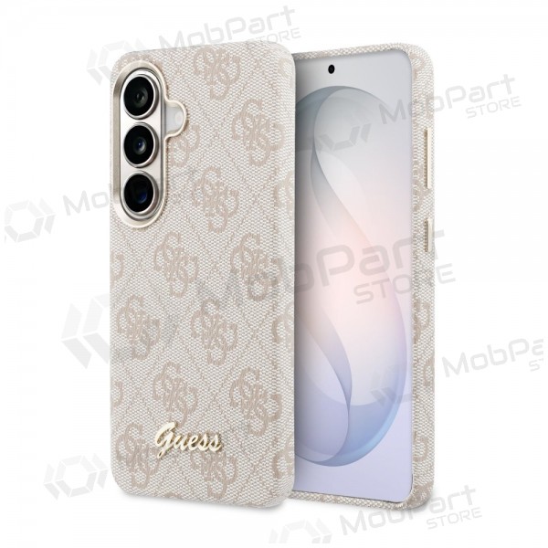 Samsung Galaxy S26 hoesje - Guess PU 4G Script Metal Logo Magnetic (roze)