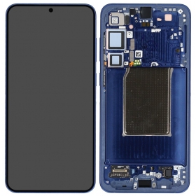 Samsung Galaxy S25+ scherm (donkerblauw) (met frame) (assembled service pack)