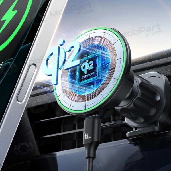 Automobilinis laikiklis-lader Joyroom JR-ZS412 Qi2 MagSafe 15W zwart