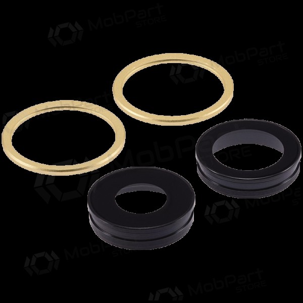 Apple iPhone 11 cameraglas (2 stuks) (geel) (met frame)