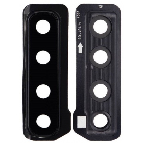 Samsung Galaxy A9 2018 cameraglas (met frame) (zwart)