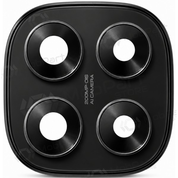 Cameraglas met frame voor Xiaomi Redmi Note 14 Pro 5G (zwart)