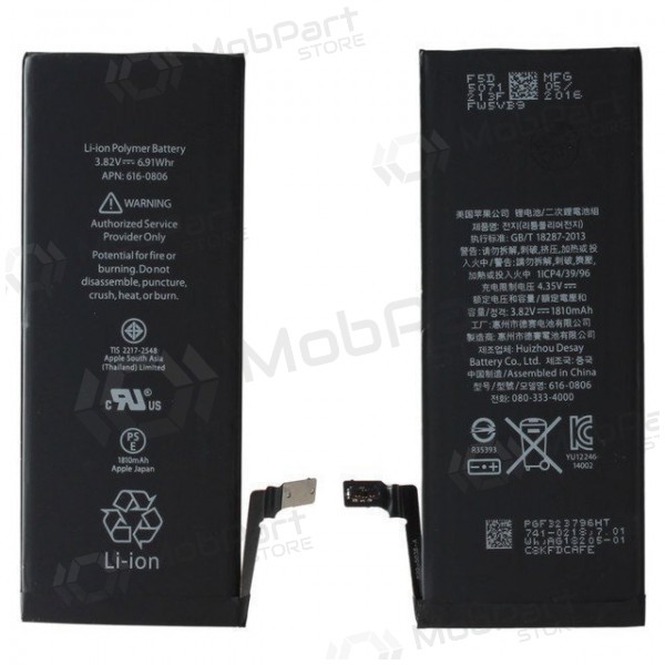 **Apple iPhone 6 batterij, accu (1810mAh)**

Koop een **hoogwaardige iPhone 6 batterij** van 1810mAh, 3.82V Li-Ion, geschikt voor modellen A1549, A1586, A1589. Vervang snel en eenvoudig je defecte **iPhone 6 accu** – lost problemen op zoals snel leeglopen, vastzittend percentage of onverwachte uitschakeling. Inclusief **gratis verzending**, 6 maanden garantie en stapsgewijze handleiding voor doe-het-zelf vervanging. Kalibreer de nieuwe **iPhone 6 batterij**: laad 100% op, laat 2 uur doorgaan, ontlaad volledig en laad weer op voor optimale prestaties. Bestel nu je **iPhone 6 vervangende accu** en geniet langer van je toestel zonder stress![2][3][4]