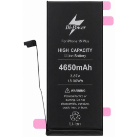 Apple iPhone 15 Plus batterij, accu Di-Power 4650 mAh (verhoogde capaciteit)