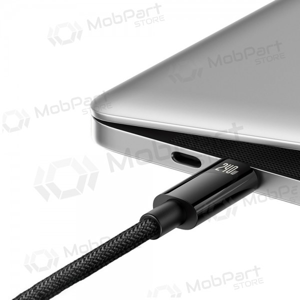 USB-C kabel Baseus Tungsten CAWJ040001 USB-C naar USB-C 1 m 240 W zwart.