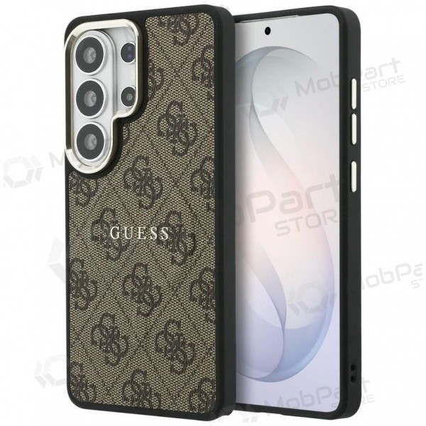 Samsung Galaxy S26 Ultra hoesje - Guess PU Leather 4G Gold Frame Magnetic (bruin)