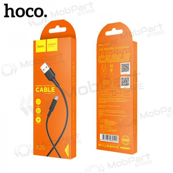USB-kabel Hoco X25 micro-USB 1.0m (zwart)