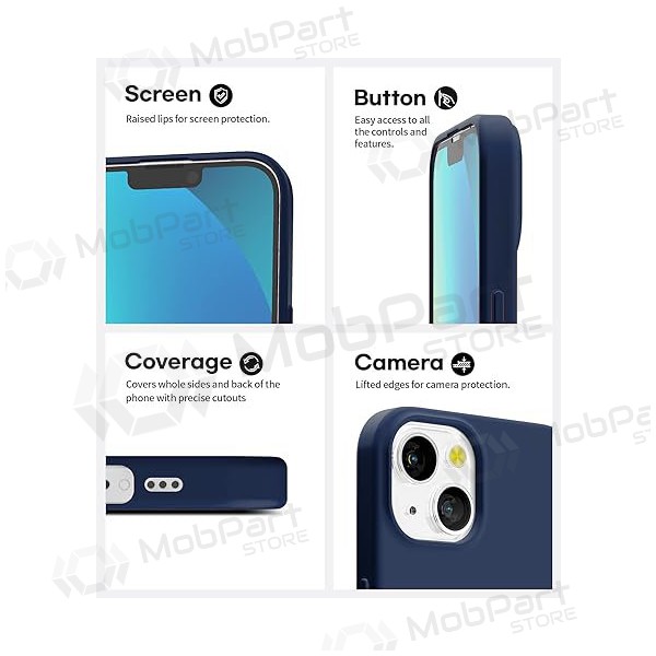 Apple iPhone 14 hoesje -Mercury Soft Feeling- (donkerblauw)