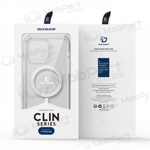 Apple iPhone 15 Hoesje Dux Ducis Clin Magsafe Transparant