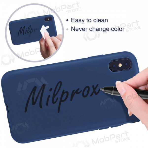 Apple iPhone 12 hoesje - Liquid Silicone - 1.5mm (donkerblauw)