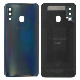 Samsung A405 Galaxy A40 2019 achterkant batterijklep (zwart) (gebruikt grade C, origineel)