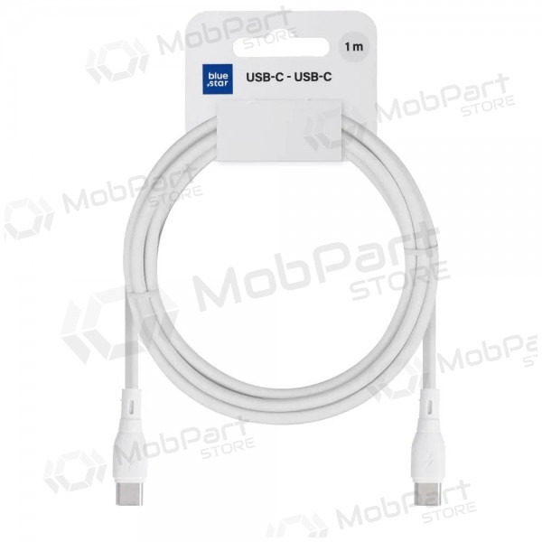 USB-C kabel Blue Star PJ73-13-3 USB-C naar USB-C 1 m 60 W wit