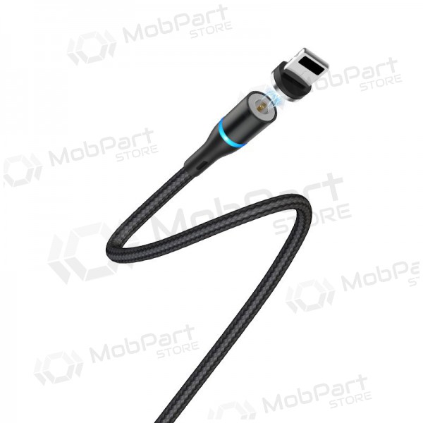 USB kabel Borofone BU16 Skill Magnetic Lightning 1.0m (zwart)