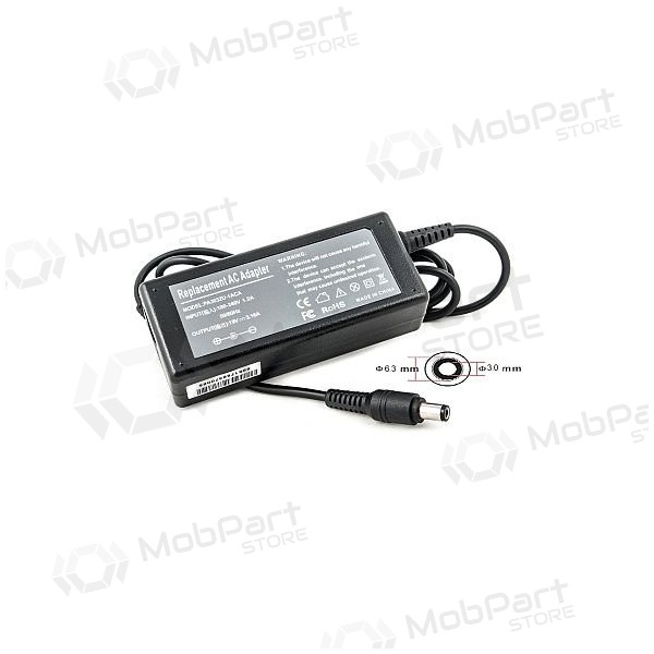 TOSHIBA 60W: 19V, 3.16A laptop oplader