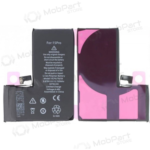Apple iPhone 15 Pro batterij, accu (Self-Diagnosable) (Premium)