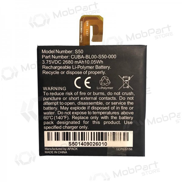 CAT S50 accu / batterij (2680mAh)