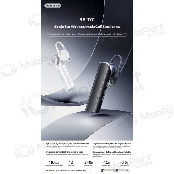 Bluetooth headset Remax RB-T01 Bluetooth zwart