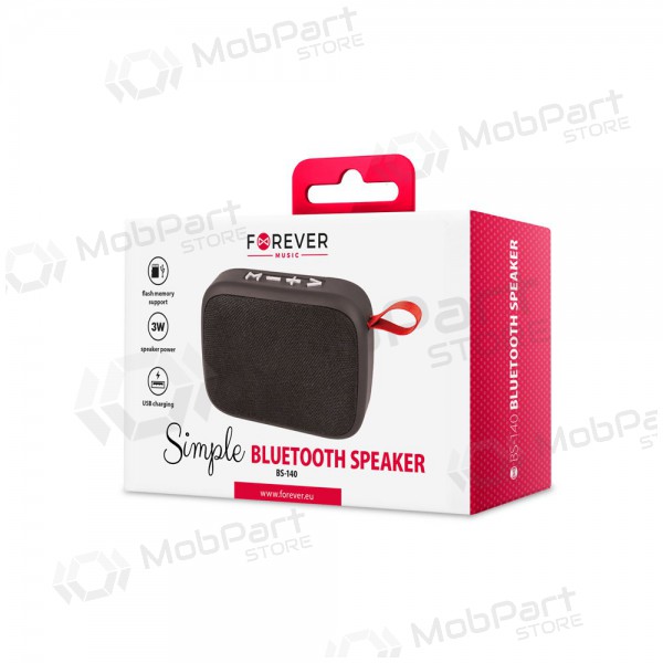 Bluetooth draagbare luidspreker Forever Simple BS-140 (USB, microSD) (zwart)