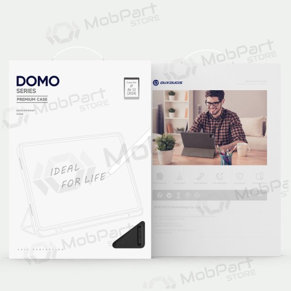 Apple iPad Air 13 (2024, 2025, 2026) hoesje - Dux Ducis Domo (zwart)
