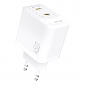 Telefoonoplader Dudao A28P 45 W GaN 2x USB-C wit