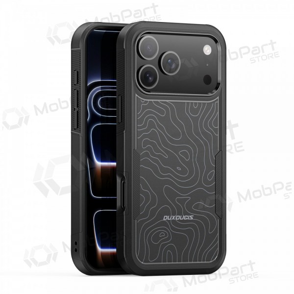 Apple iPhone 17 Pro Max, 18 Pro Max hoesje - Dux Ducis Shld zwart (Contour Pattern)