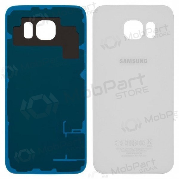 Samsung G920F Galaxy S6 achterkant wit (white pearl) (gebruikt grade B, origineel)