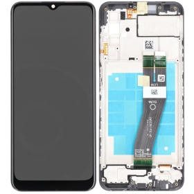 Samsung Galaxy A03s scherm (zwart) (inclusief frame) (Premium)