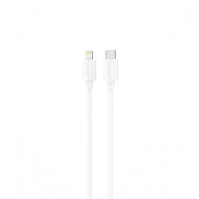 Lightning-kabel Dudao L4X USB-C naar Lightning 2 m 30 W wit