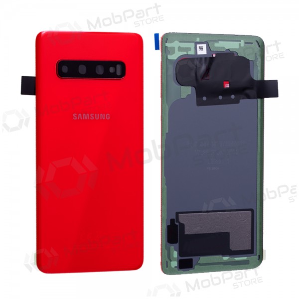 Samsung G973 Galaxy S10 achterkant rood (Cardinal Red) (gebruikt grade C, origineel)
