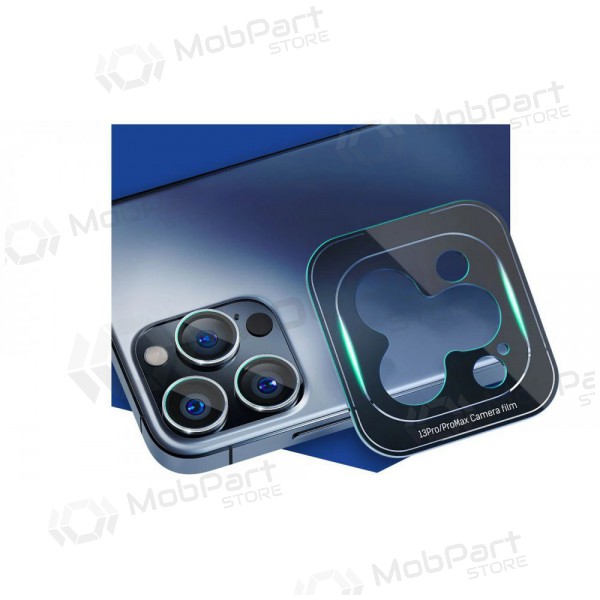 Apple iPhone 16, 16 Plus beschermend gehard glas voor camera - 3MK Lens Pro (zwart)