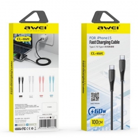 USB kabel Awei CL-182C USB-C to USB-C 1.0m wit