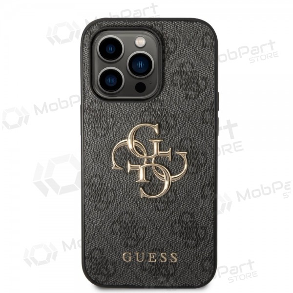 Apple iPhone 14 Pro hoesje - Guess PU 4G Metal Logo (grijs)