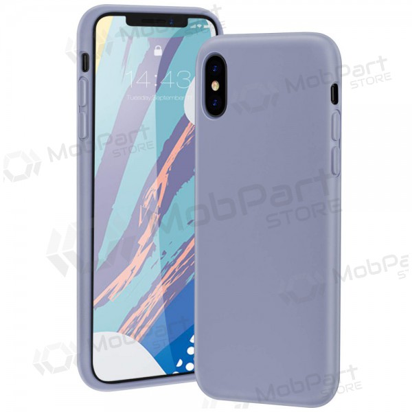 Apple iPhone 11 Pro Max hoesje - Liquid Silicone (lavendelgrijs)