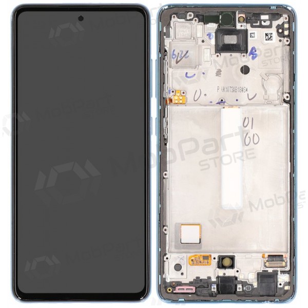 Samsung Galaxy A52 scherm (blauw) (met frame) (origineel)