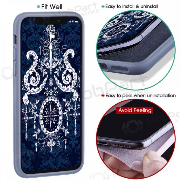 Apple iPhone 11 Pro Max hoesje - Liquid Silicone (lavendelgrijs)