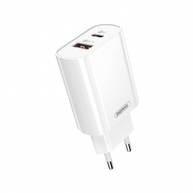 Telefoonoplader Remax RP-U37 20 W USB-C + USB-A wit