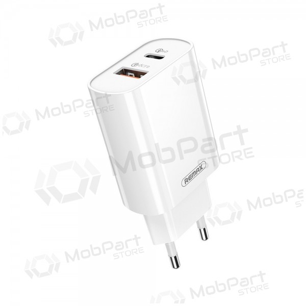 Telefoonoplader Remax RP-U37 20 W USB-C + USB-A wit