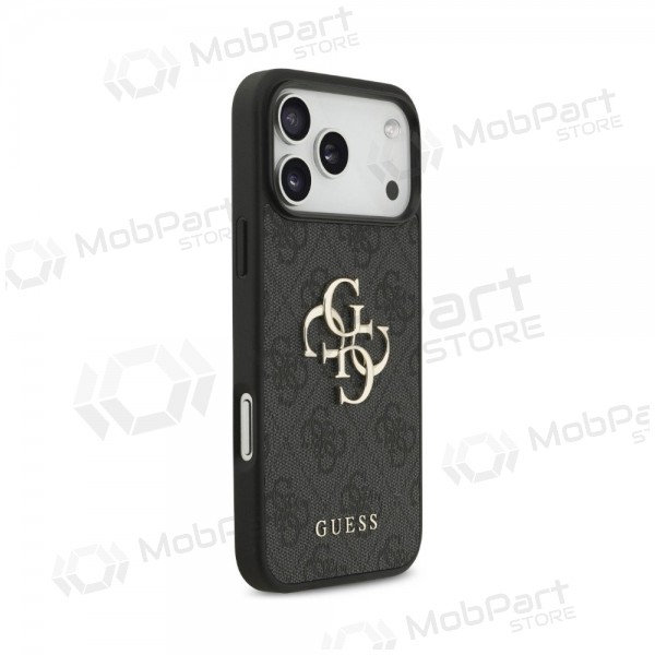 Apple iPhone 18 Pro hoesje - Guess PU 4G Metal Logo (grijs)