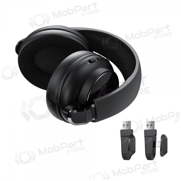 Draadloze hoofdtelefoon Acefast H15 Gaming over-ear met microfoon USB-C zwart